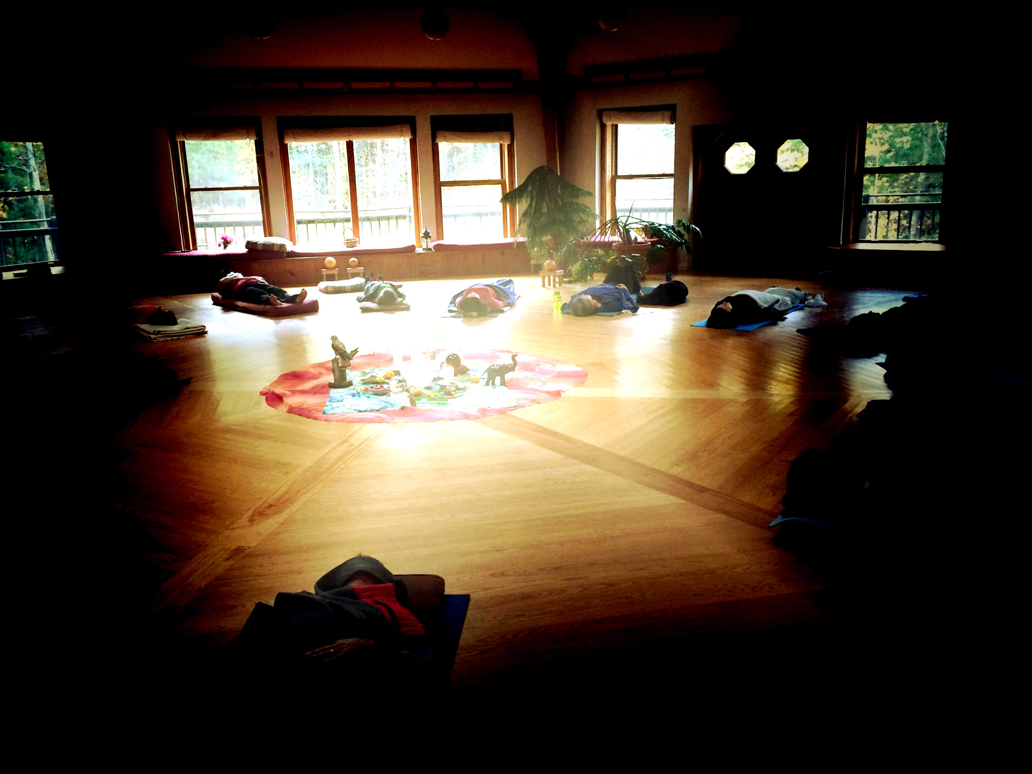 Breathwork session at last year's retreat.