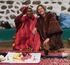 Practicing shamanic healing with indigenous elders, Boston psychologist Samvedam Randles.