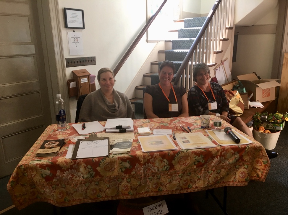 Kimberly, Julie and Beth at the registration table.